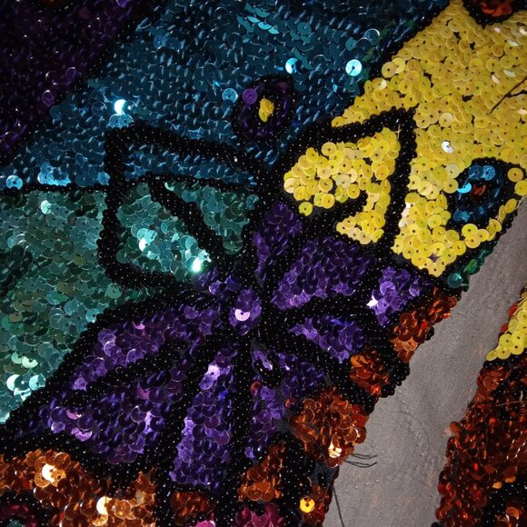 Sequins w/beadwork event dress with matching sequin shoes(creative creations) - Picture 3 of 9